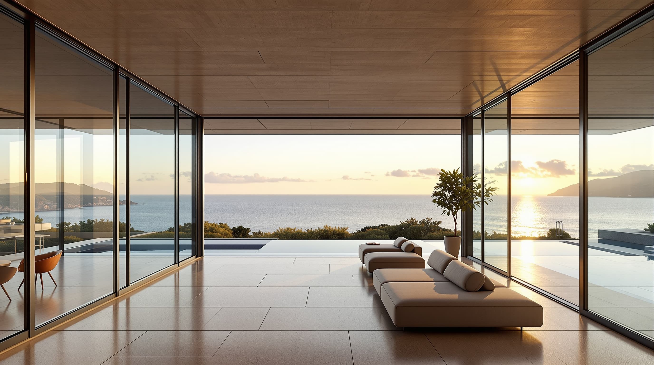 Pacific Palisades glass villa — Interior